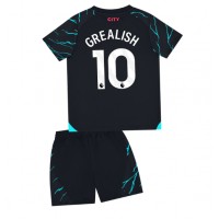 Echipament fotbal Manchester City Jack Grealish #10 Tricou Treilea 2023-24 pentru copii maneca scurta (+ Pantaloni scurti)